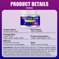 Yongsenina varicose cream hero shot suggests everyday leg support