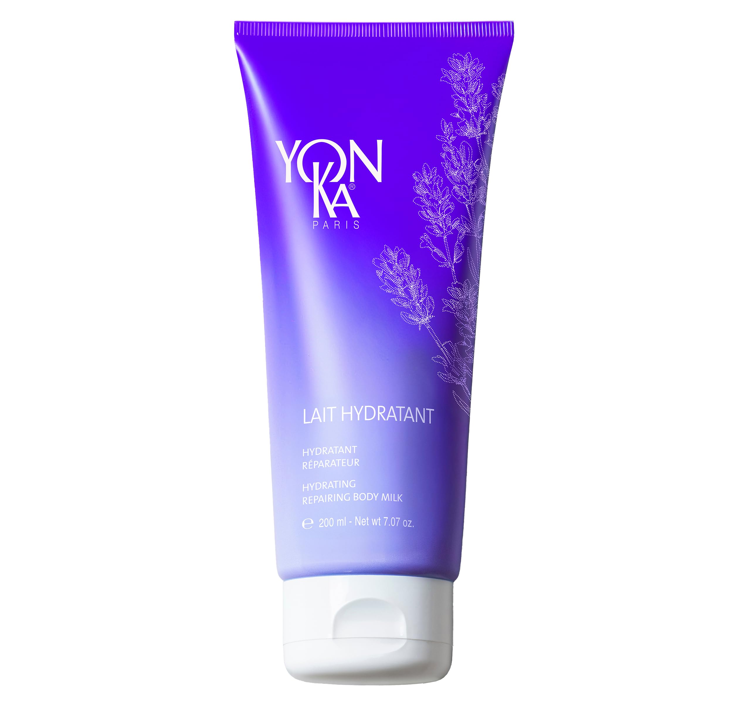 Yon-Ka Lait Hydratant Body Milk bottle delivers lasting hydration for dry skin.