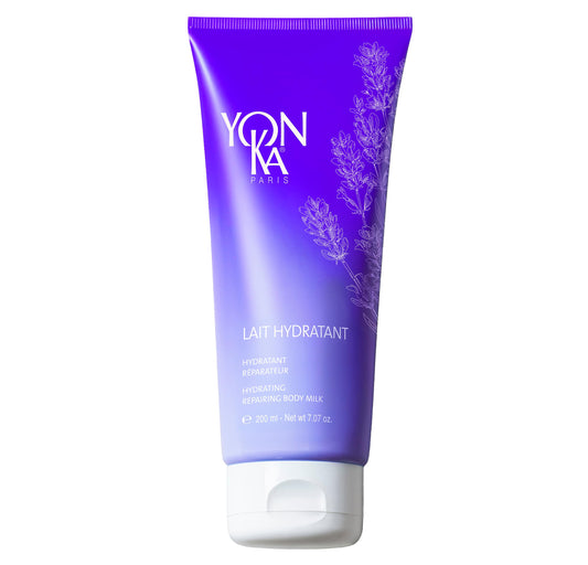 Yon-Ka Lait Hydratant Body Milk bottle delivers lasting hydration for dry skin.