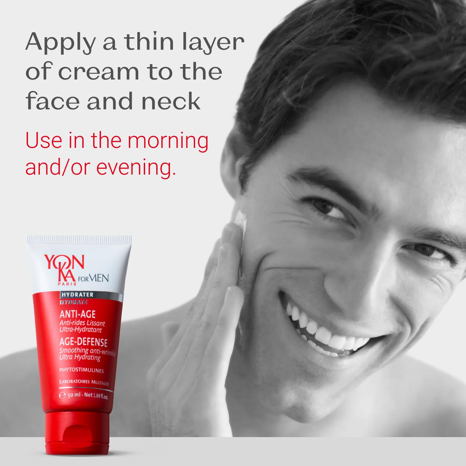 Yon-Ka Mens Age Defense Moisturizer packaging box suggests premium daily care