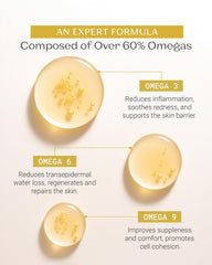 Vegan, dermatologist-tested Yonka Serum Omega for calm, reactive complexions.