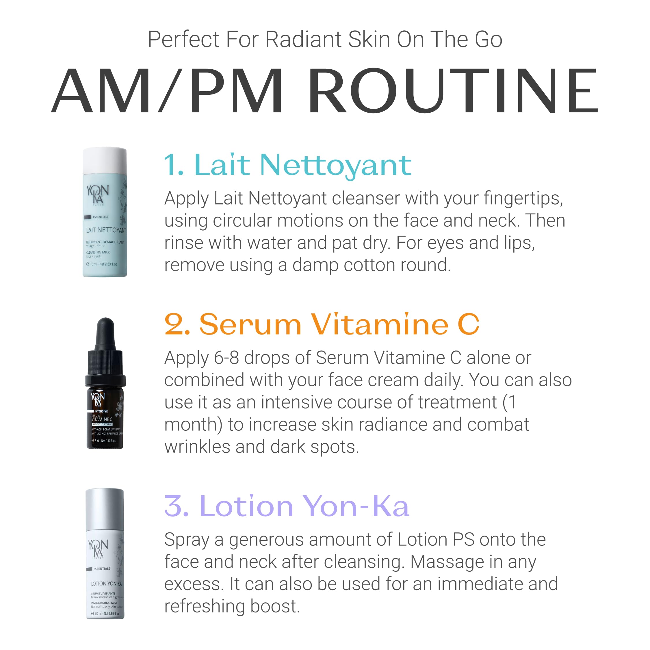 Yon-Ka Vitamin C Travel Set close-up texture and premium feel
