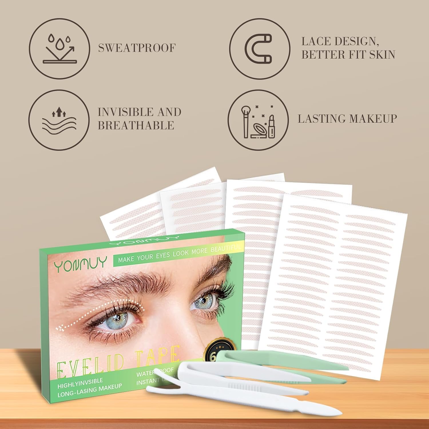 YONMUY skin-friendly medical tape texture designed for comfortable wear.