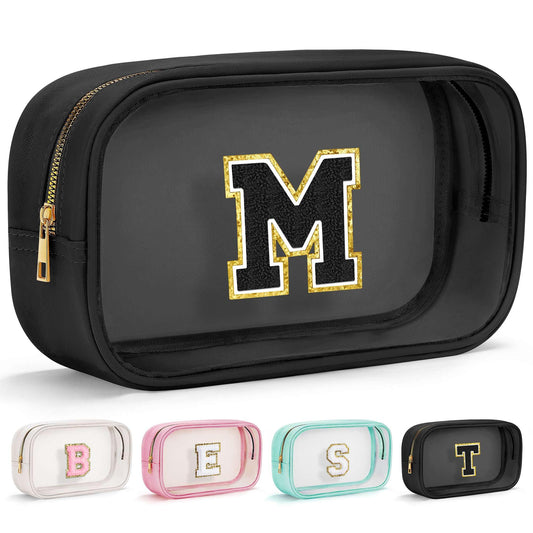 YOOLIFE clear makeup bag front view showing spacious interior for cosmetics