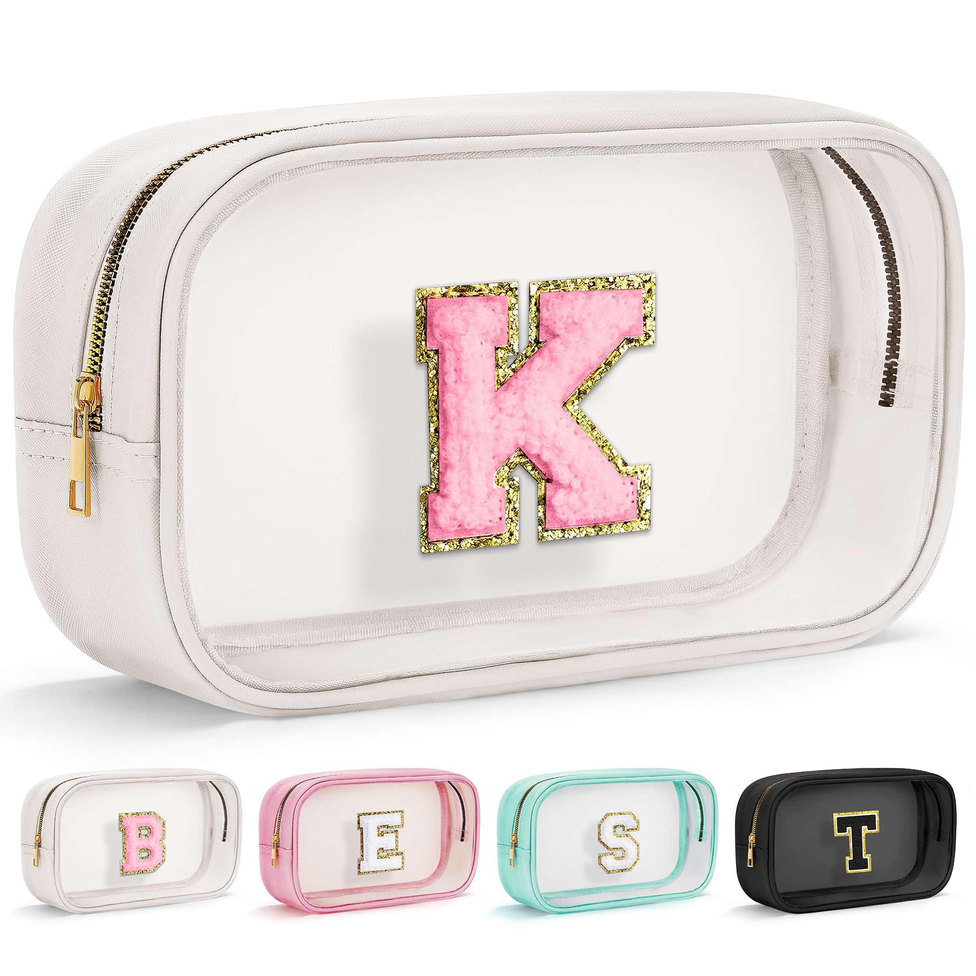 YOOLIFE clear makeup bag front view for quick visibility and organization