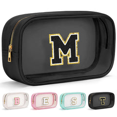 YOOLIFE clear makeup bag front view showing spacious interior for cosmetics