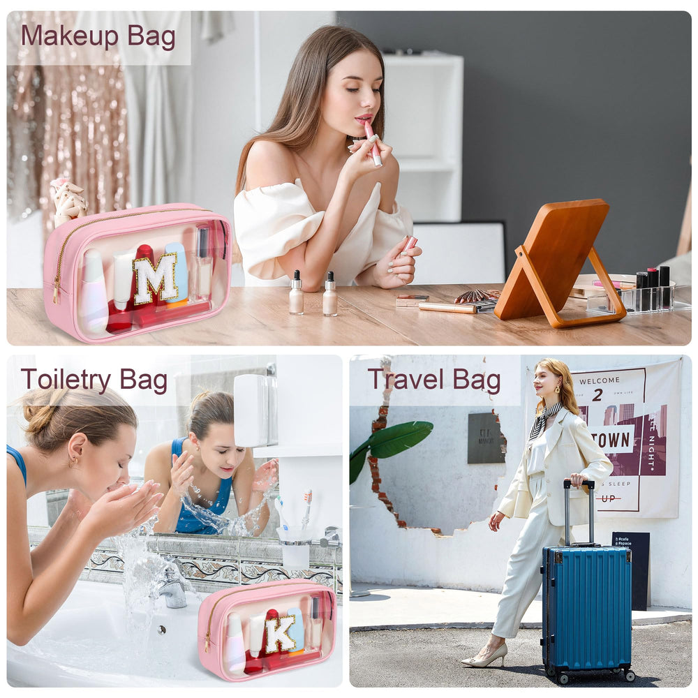 YOOLIFE waterproof-pu-leather-makeup-bag protects contents and cleans easily after use.