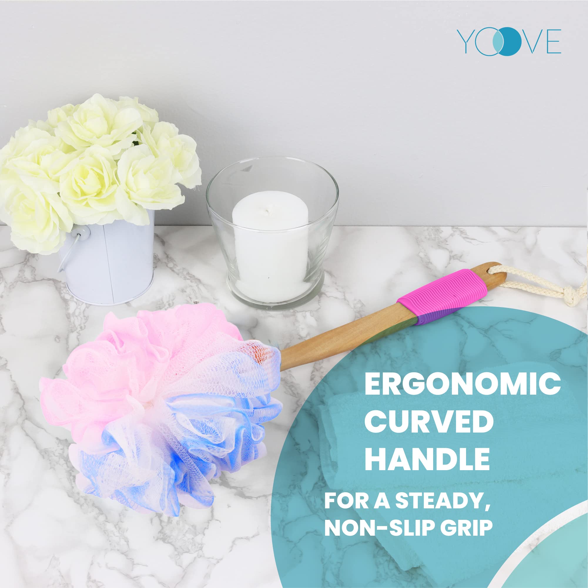 Yoove bath sponge set for refreshing shower routines