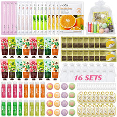 Yopela 128-piece spa kit contents for at-home pampering and party prep.