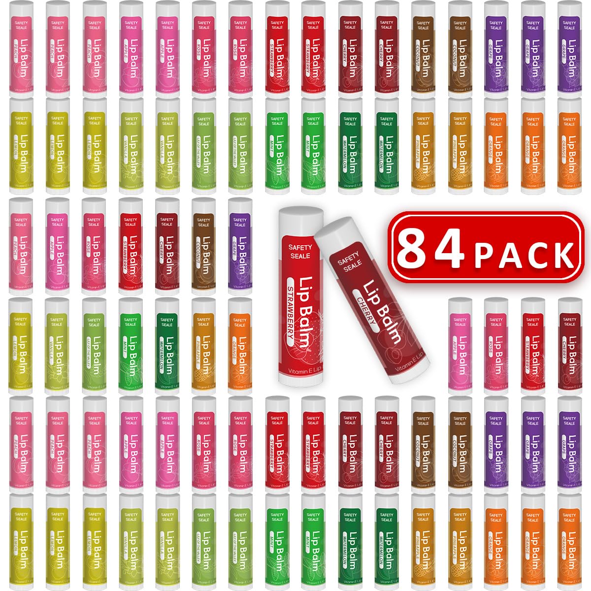 Yopela 84-pack lip balm collection shown for gifting and all-day moisture.