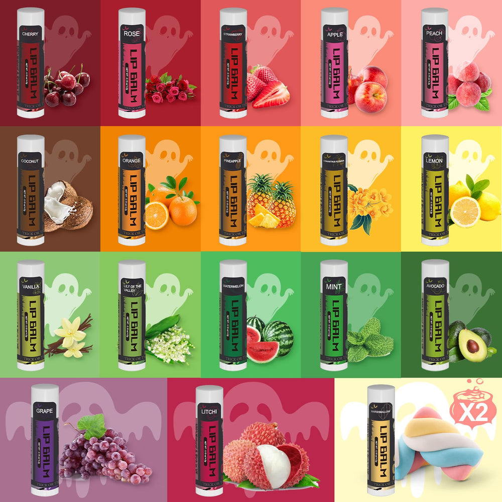 Yopela lip balm bulk flavors collection featuring 18 options for seasonal lips