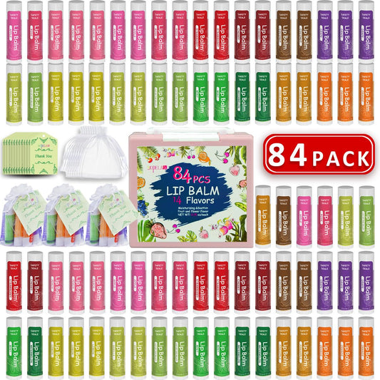 Yopela lip balm collection showing 14 flavors for daily moisture