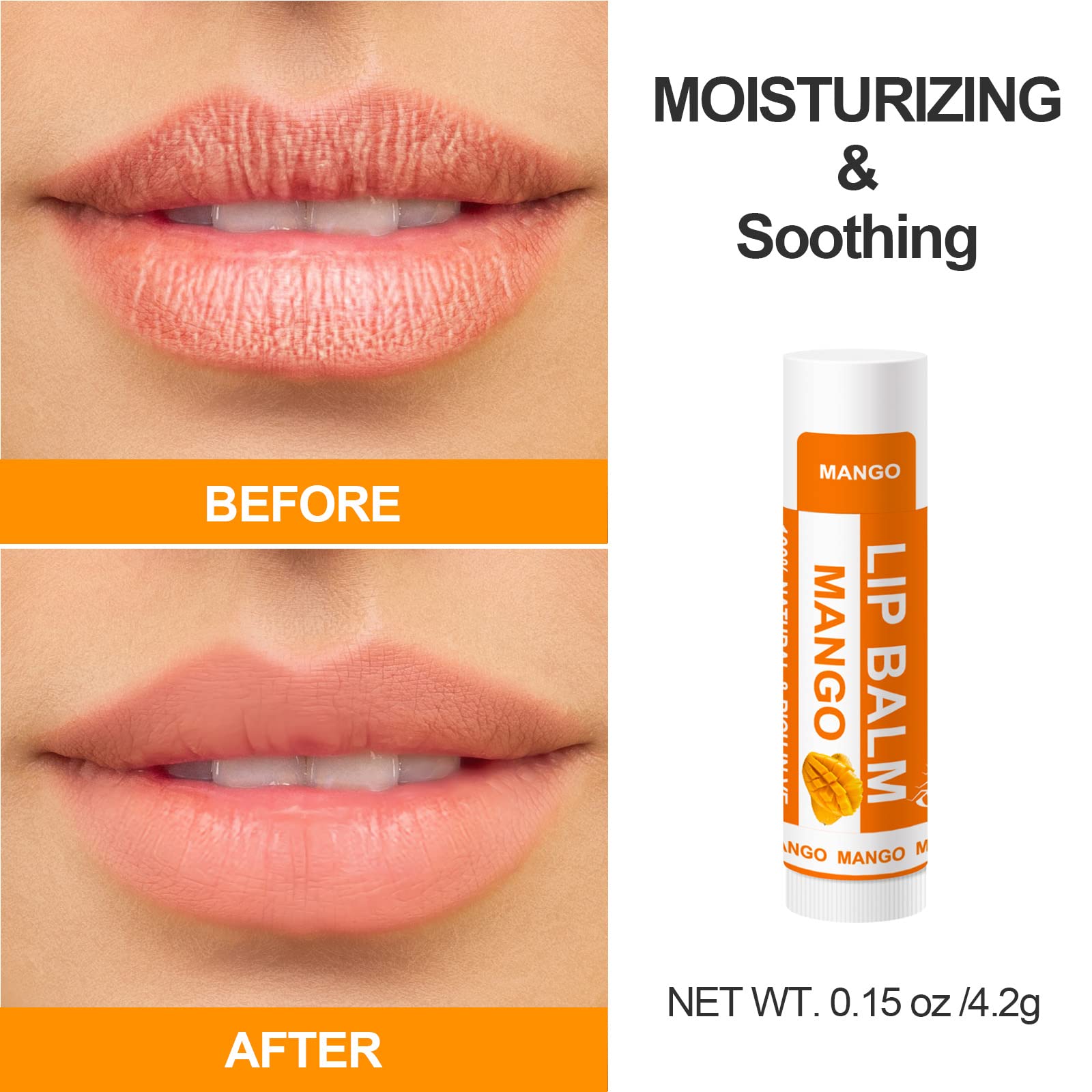 Yopela natural non-GMO ingredients ensure gentle lip care