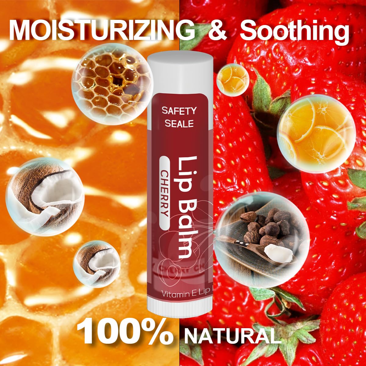 Yopela lip balm demonstrates wind, sun, and cold protection on lips