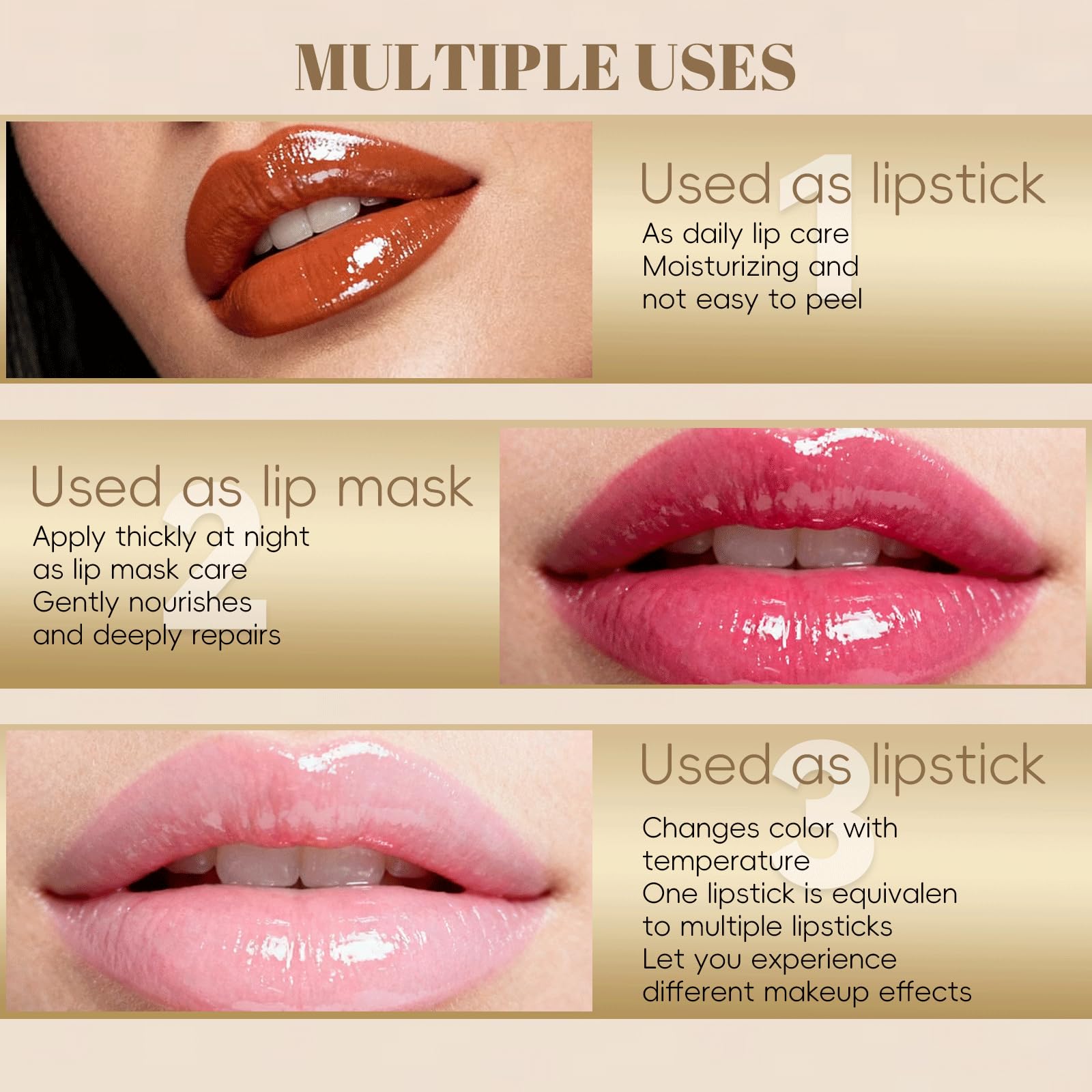 YOTOCK color changing lipstick texture closeup demonstrates smooth application