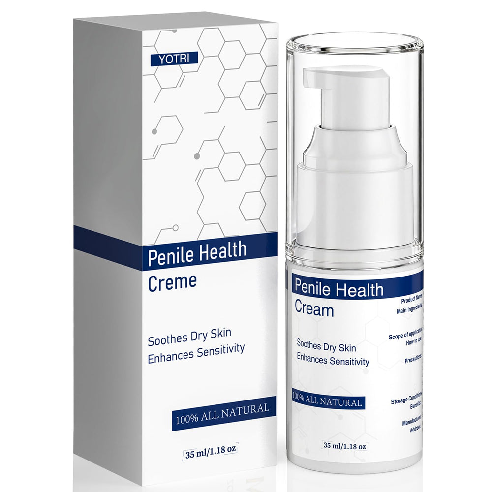 YOTRI Premium Penile Creme bottle with long-lasting hydration for sensitive skin.