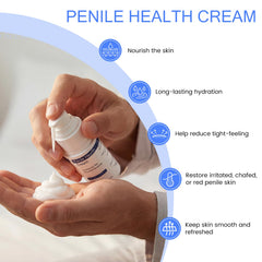 YOTRI Premium Penile Creme pump demonstrates easy, mess-free application.
