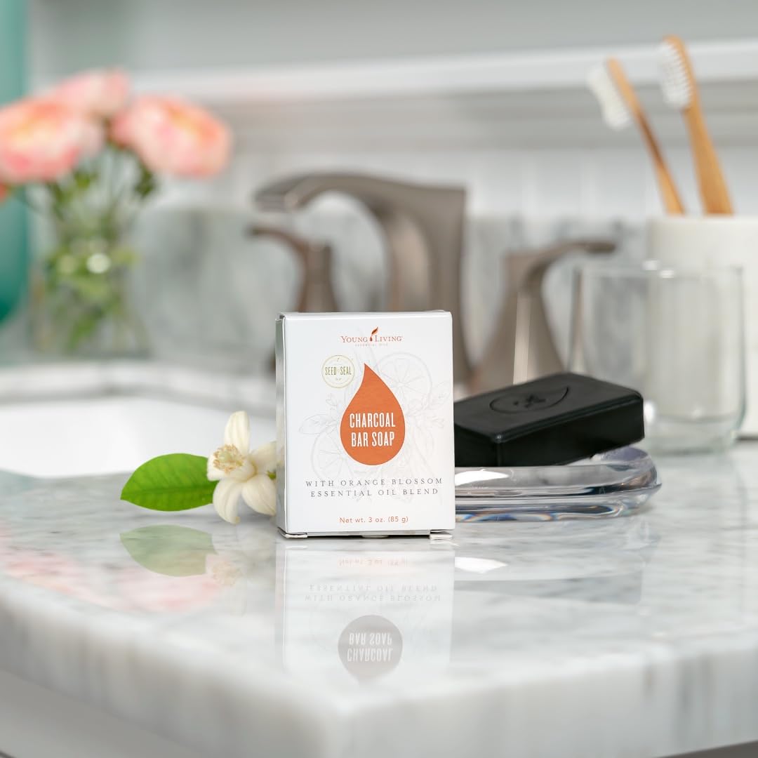 Young Living Charcoal Bar Soap ideal for foam-lather in everyday use.