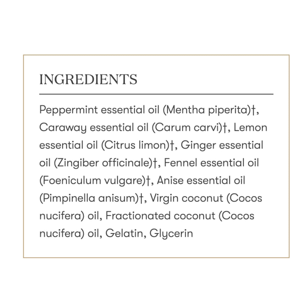Young Living Digest & Cleanse taken with water as part of daily routine.