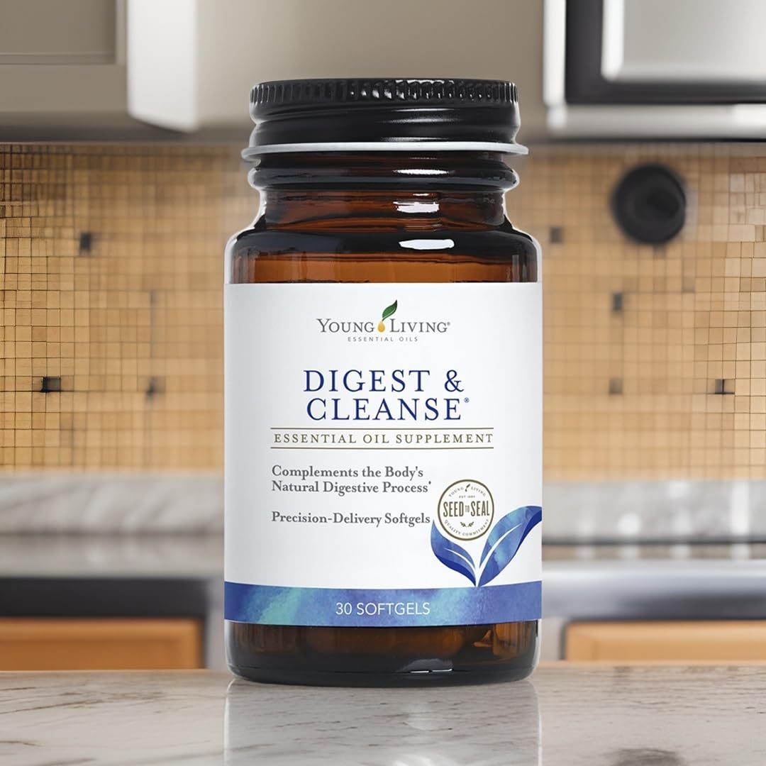 Young Living Digest & Cleanse herbal ingredients showcased.