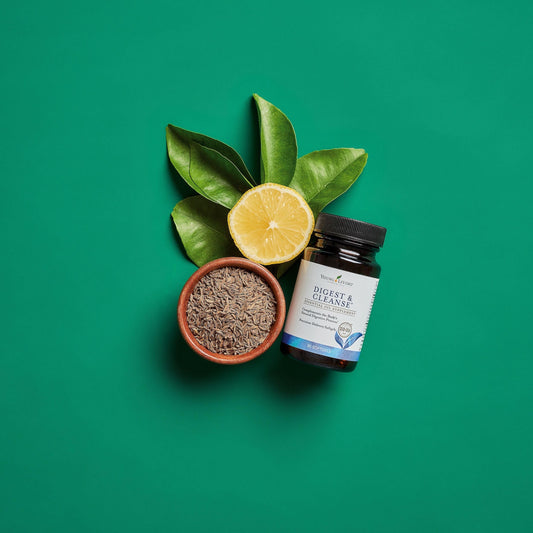 Young Living Digest & Cleanse softgels for daily wellness.