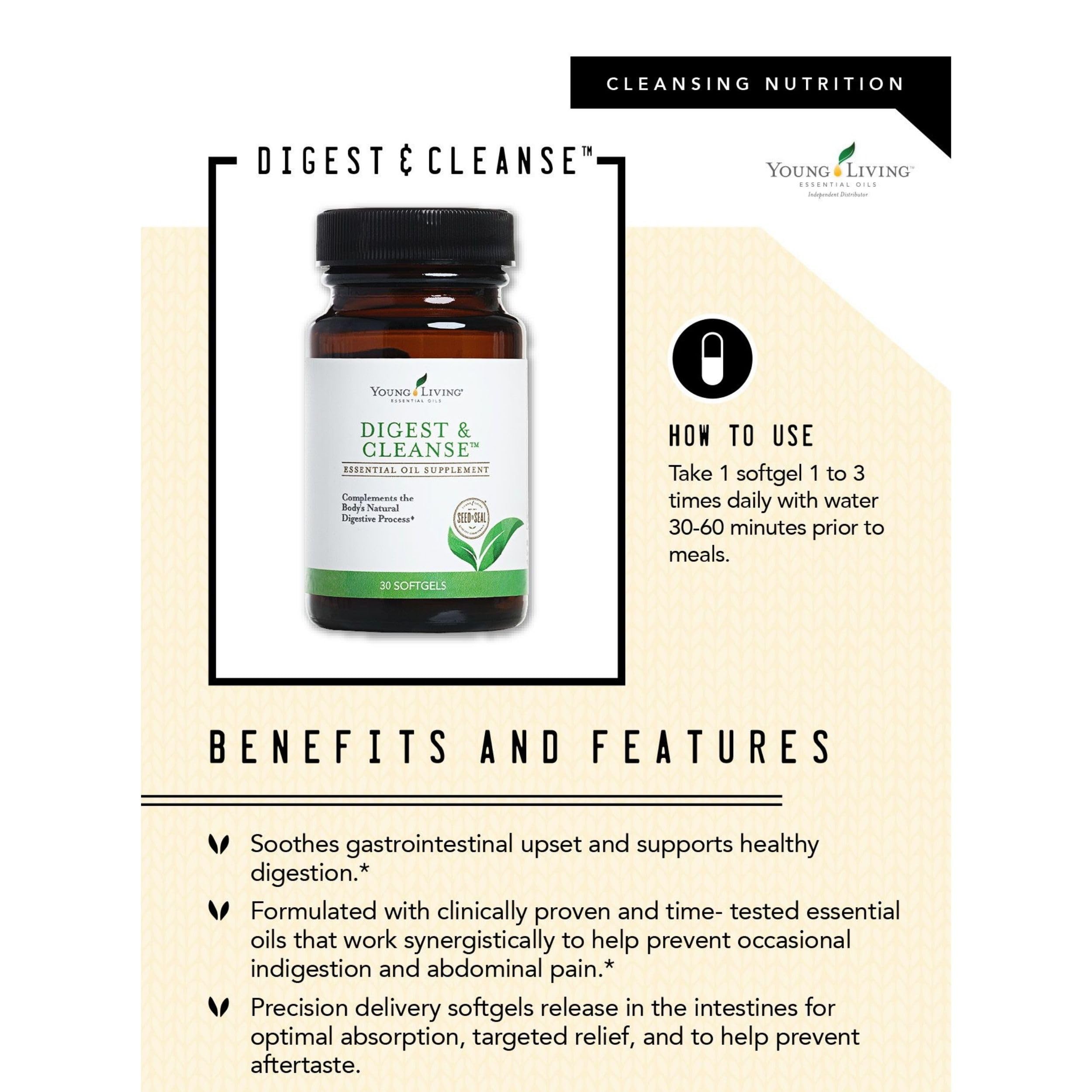 Travel-friendly Digest & Cleanse bottle for on-the-go use.