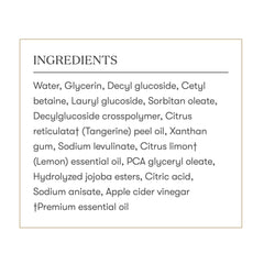 Young Living KidScents Shampoo back packaging close-up notes gentle care benefits.