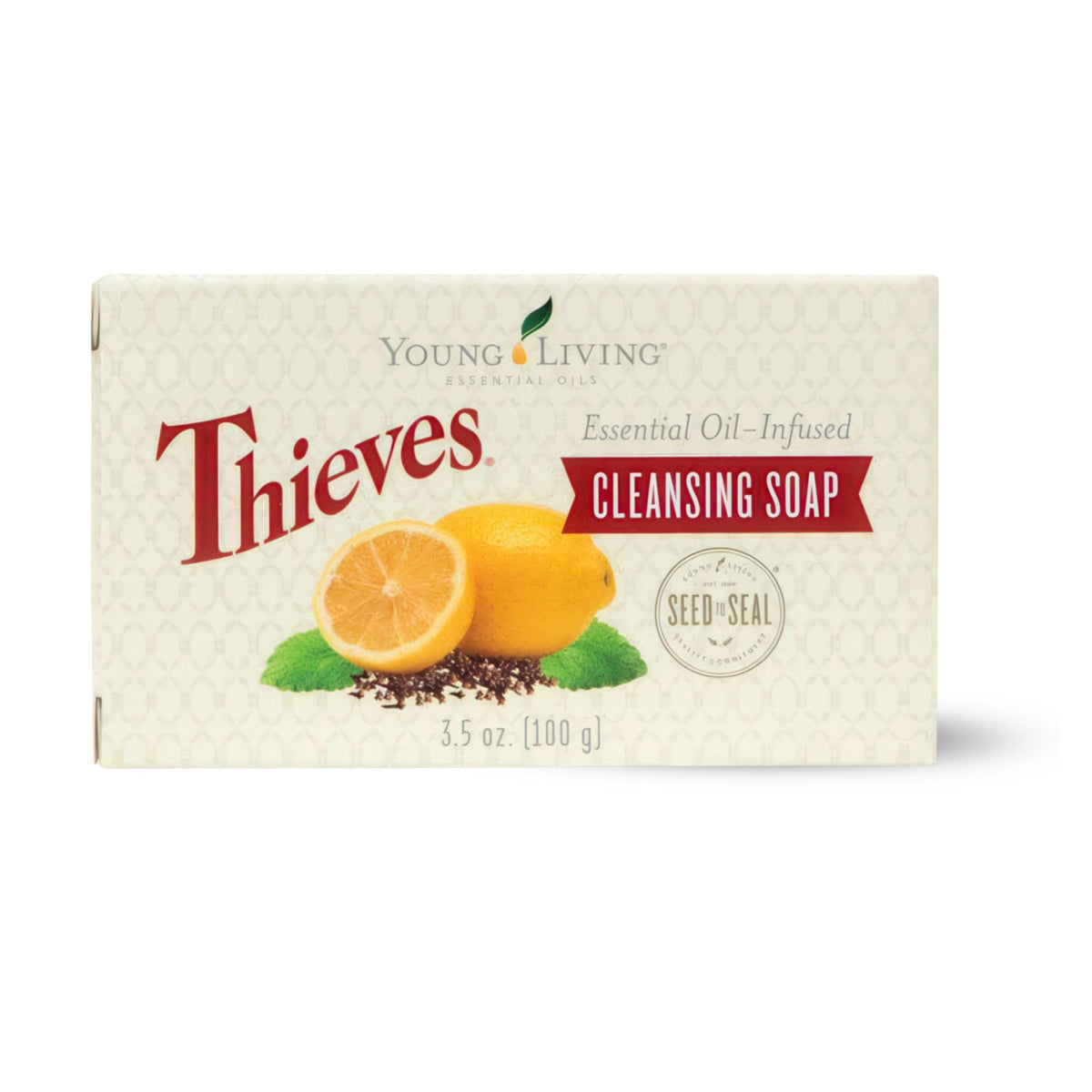 Young Living Thieves Cleansing Soap bar with creamy lather and spicy aroma for daily cleansing.