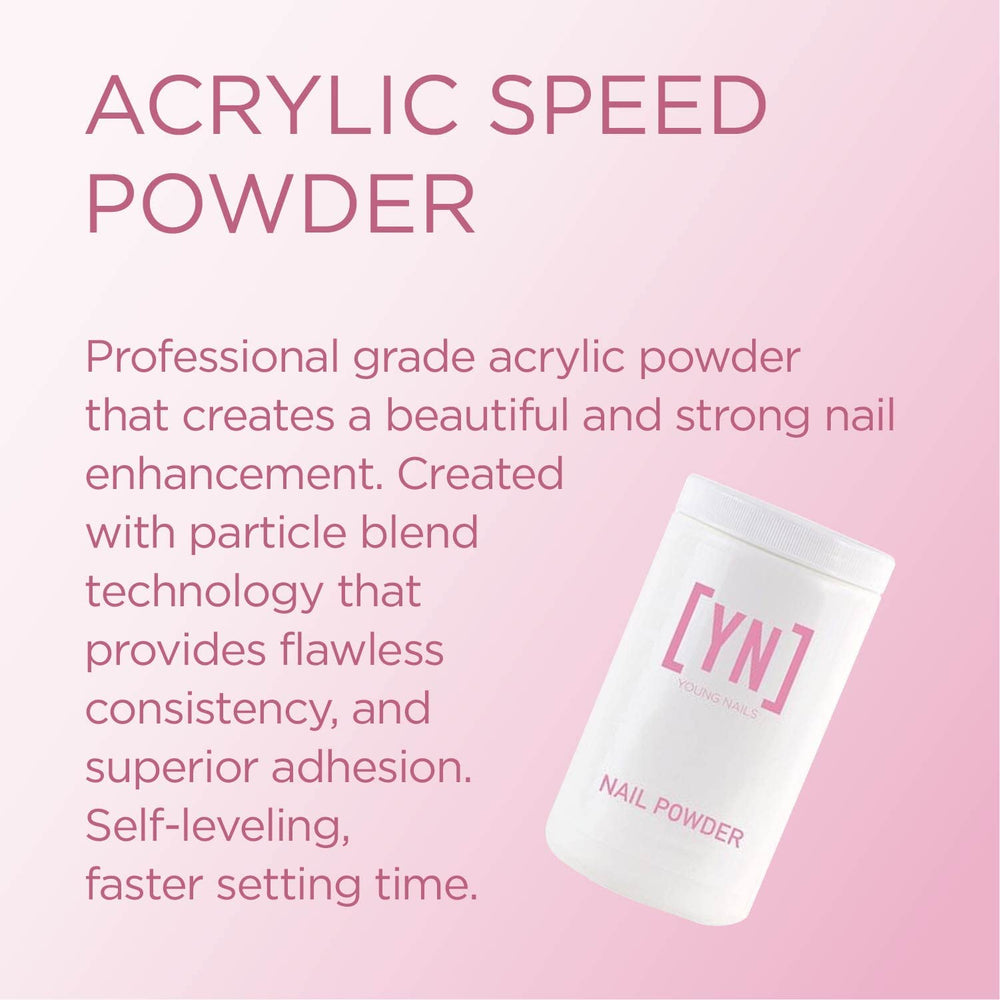 Young Nails Acrylic Core Powder nude 660g smooth application for elegant designs