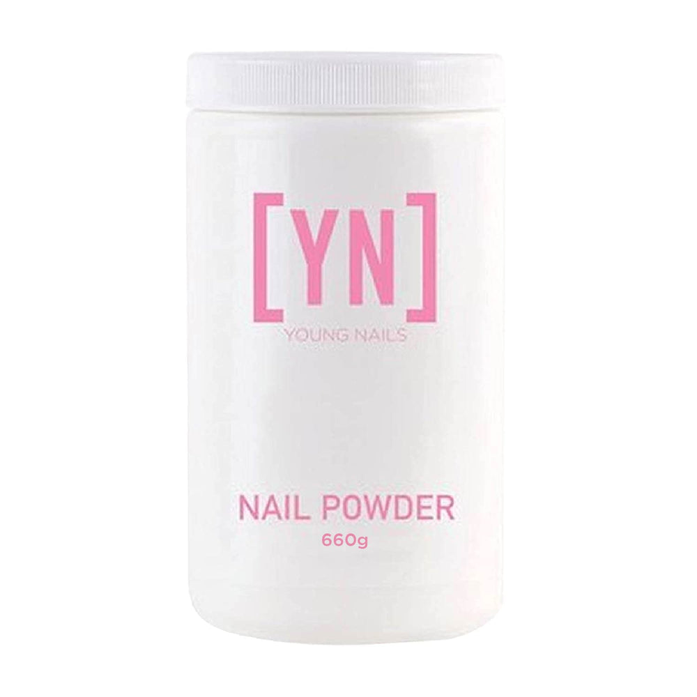 Young Nails Acrylic Core Powder packaging in a 660g jar for durable at-home nail enhancements.