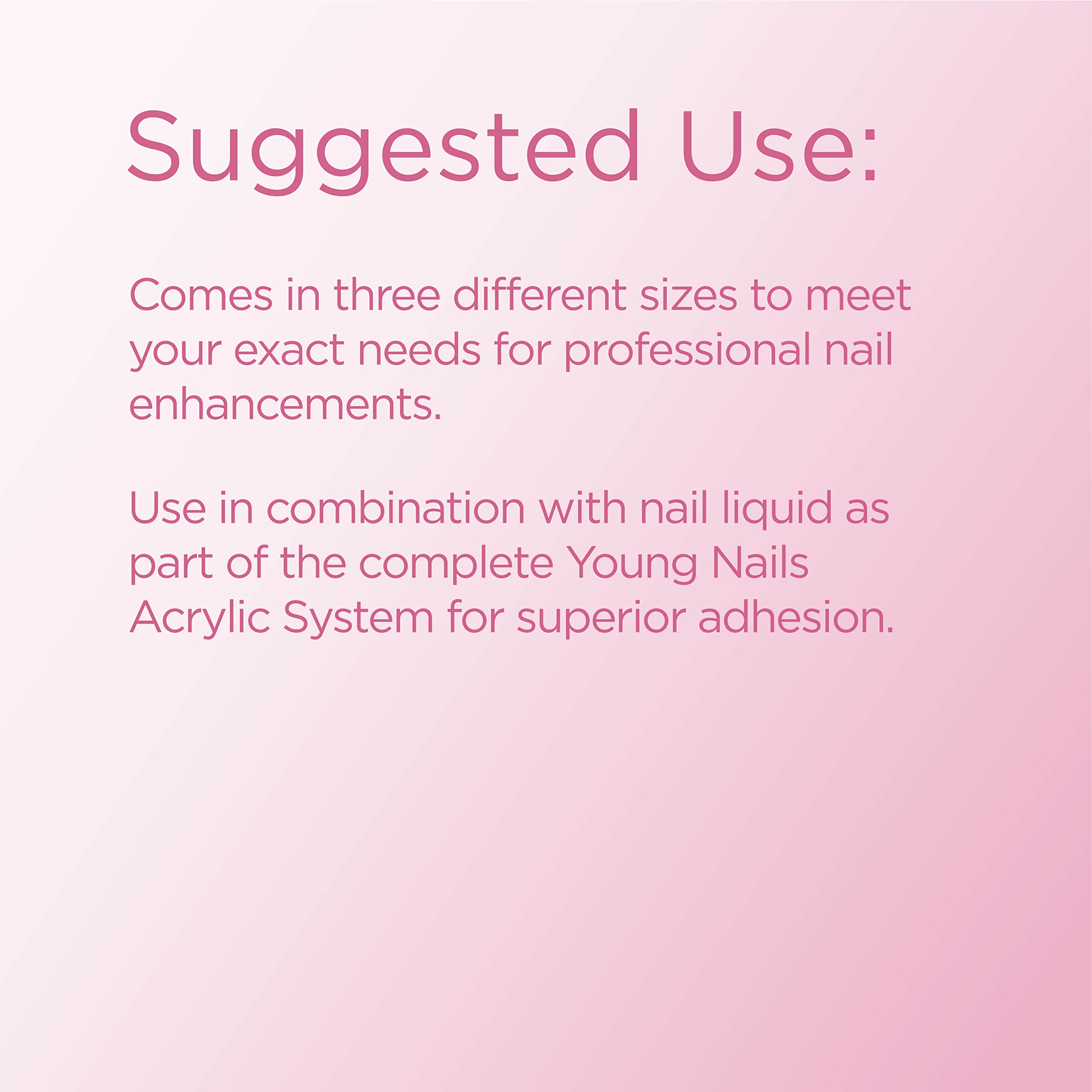 Young Nails Acrylic Core Powder self-sets in about 90 seconds for efficient at-home manicures.