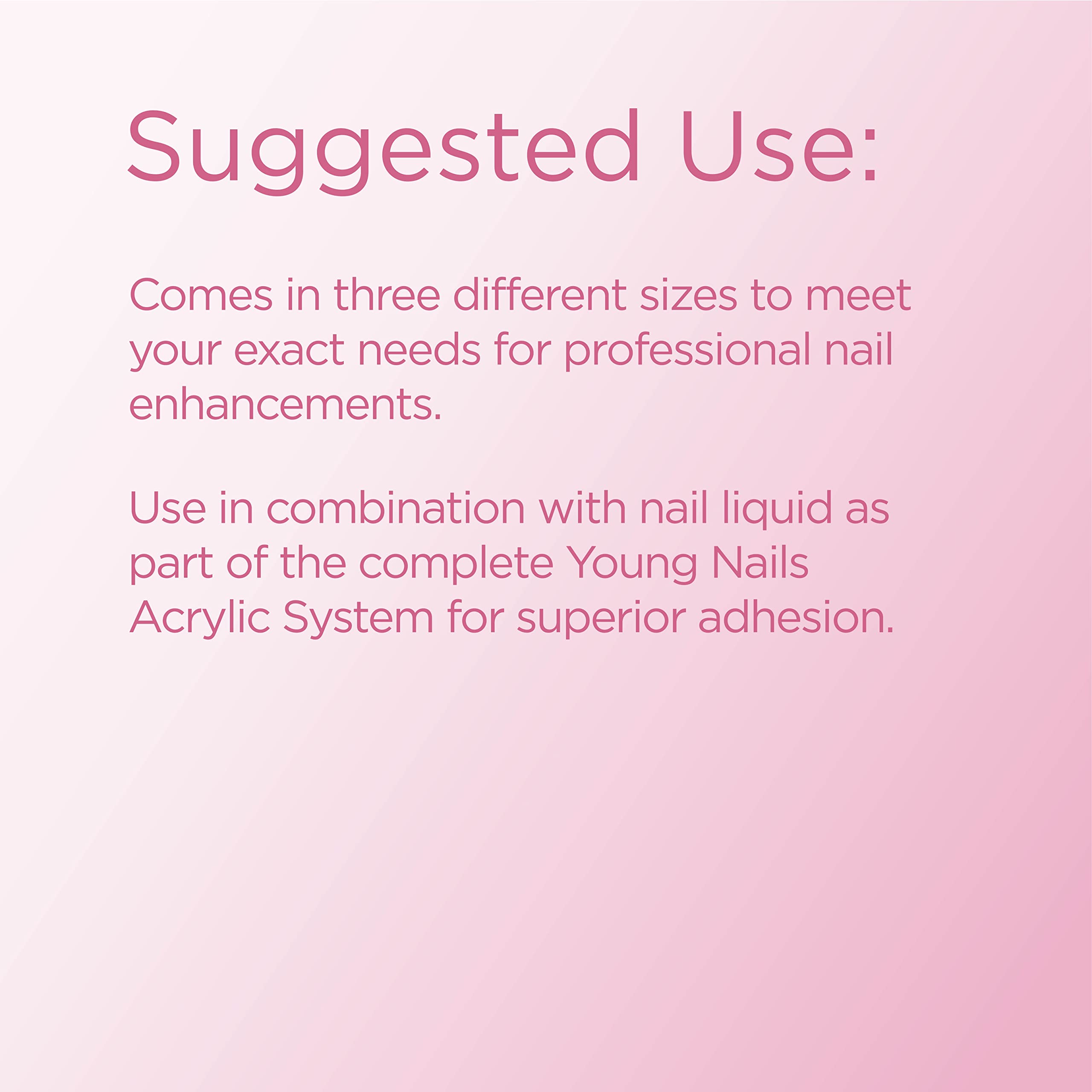 Young Nails Acrylic Core Powder white shade for crisp, clean designs