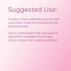 Young Nails Acrylic Core Powder white shade for crisp, clean designs