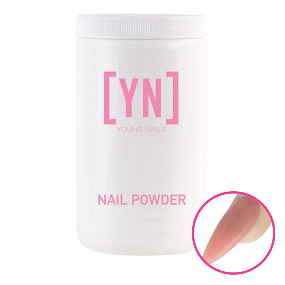Young Nails Acrylic Cover Powder quick setting 75 seconds speeds up appointments.