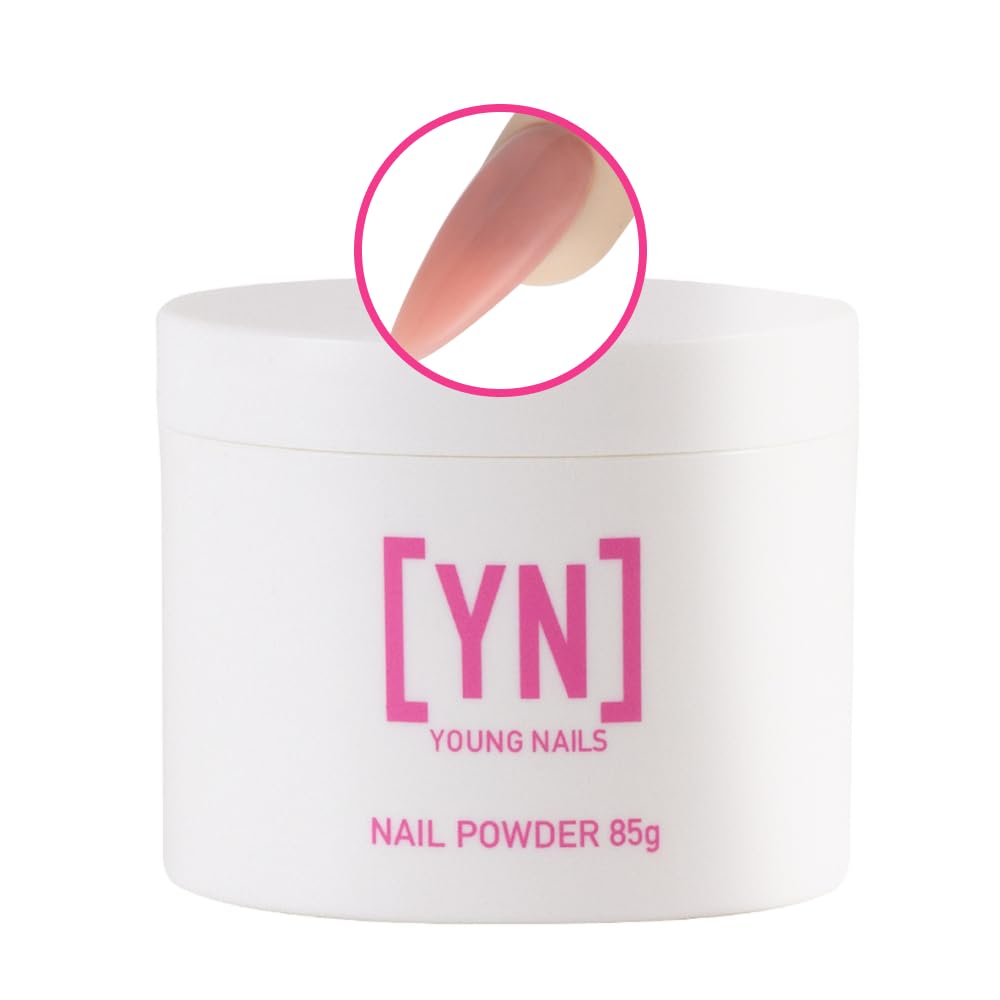 Young Nails self-leveling powder in action for even, flawless extensions.