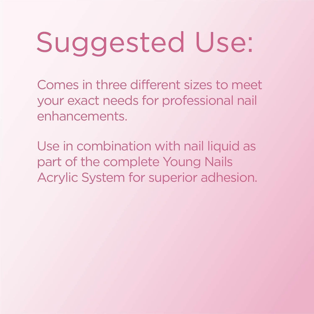Young Nails Acrylic Cover Powder offers quick 75-second set for efficient at-home manicures.