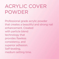 Young Nails acrylic powder collection swatches in natural to nude shades.