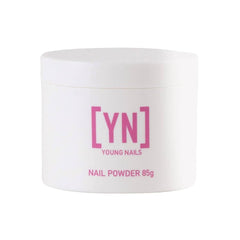Young Nails acrylic cover powder jar closeup with smooth, self-leveling texture.