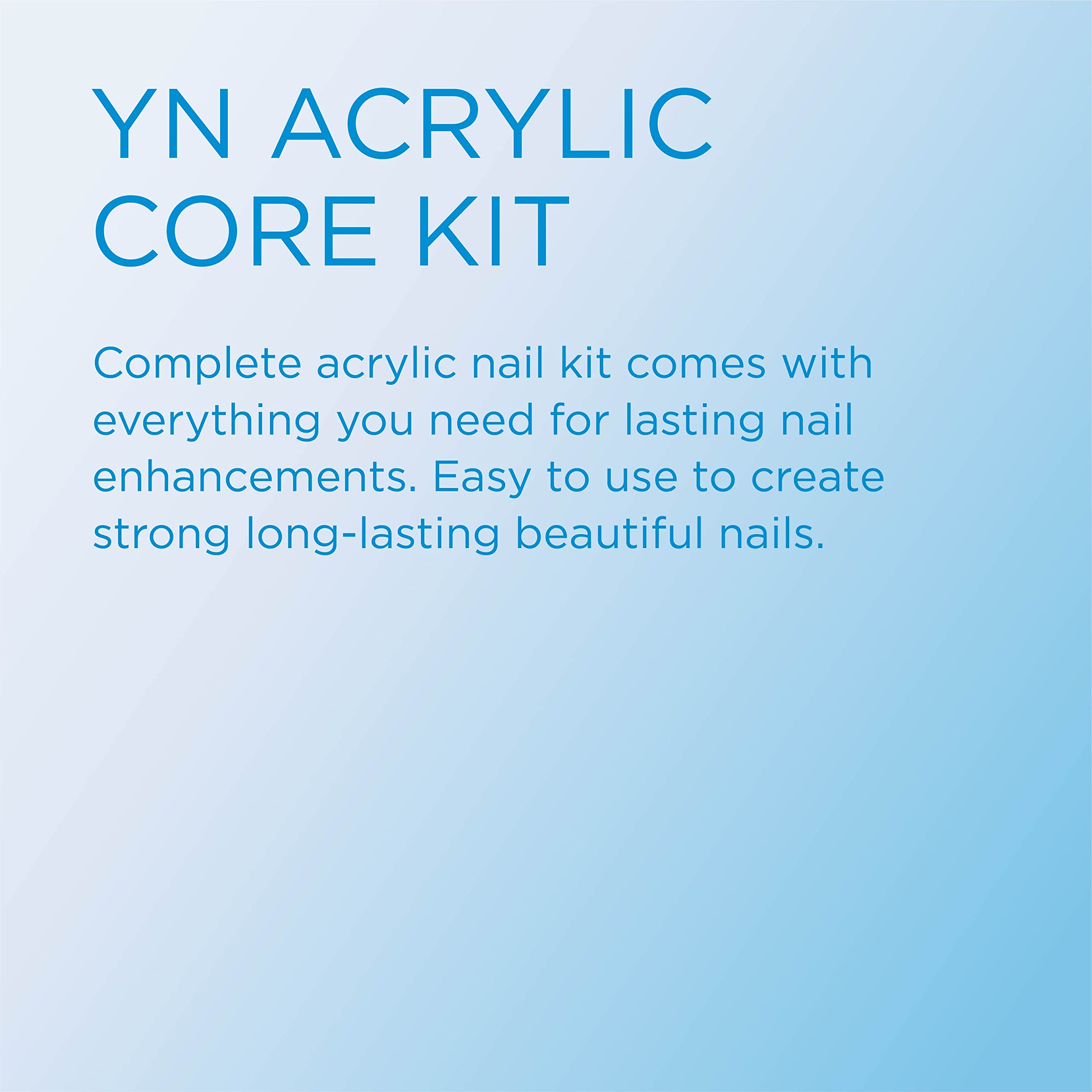Young Nails acrylic powder and liquid set enabling smooth, durable nails