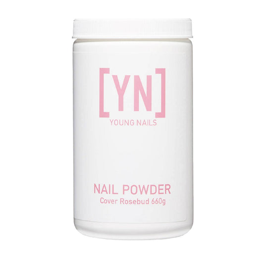 Young Nails cover powder shows silky consistency for smooth, even nail enhancements.