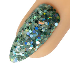 Young Nails Art Glitters bottle close-up showing vibrant sparkle for durable nail art