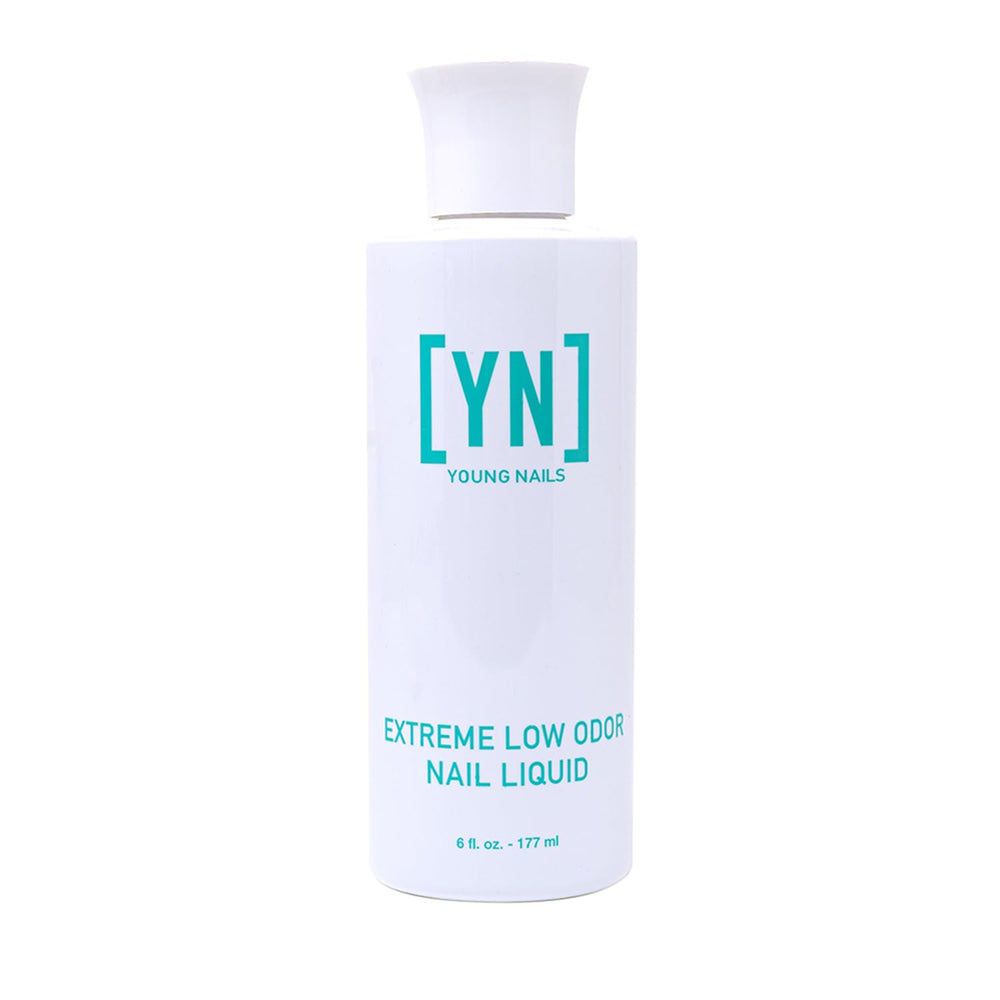 Young Nails Extreme Low Odor Monomer bottle for reduced-odor acrylics