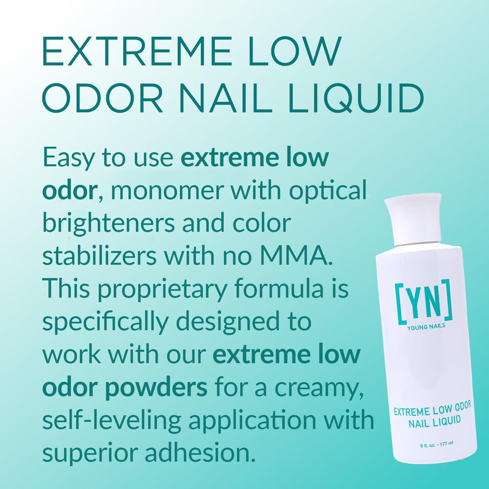 Young Nails Extreme Low Odor Monomer creamy self-leveling application