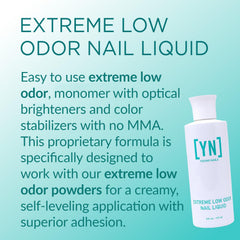 Young Nails Extreme Low Odor Monomer creamy self-leveling application