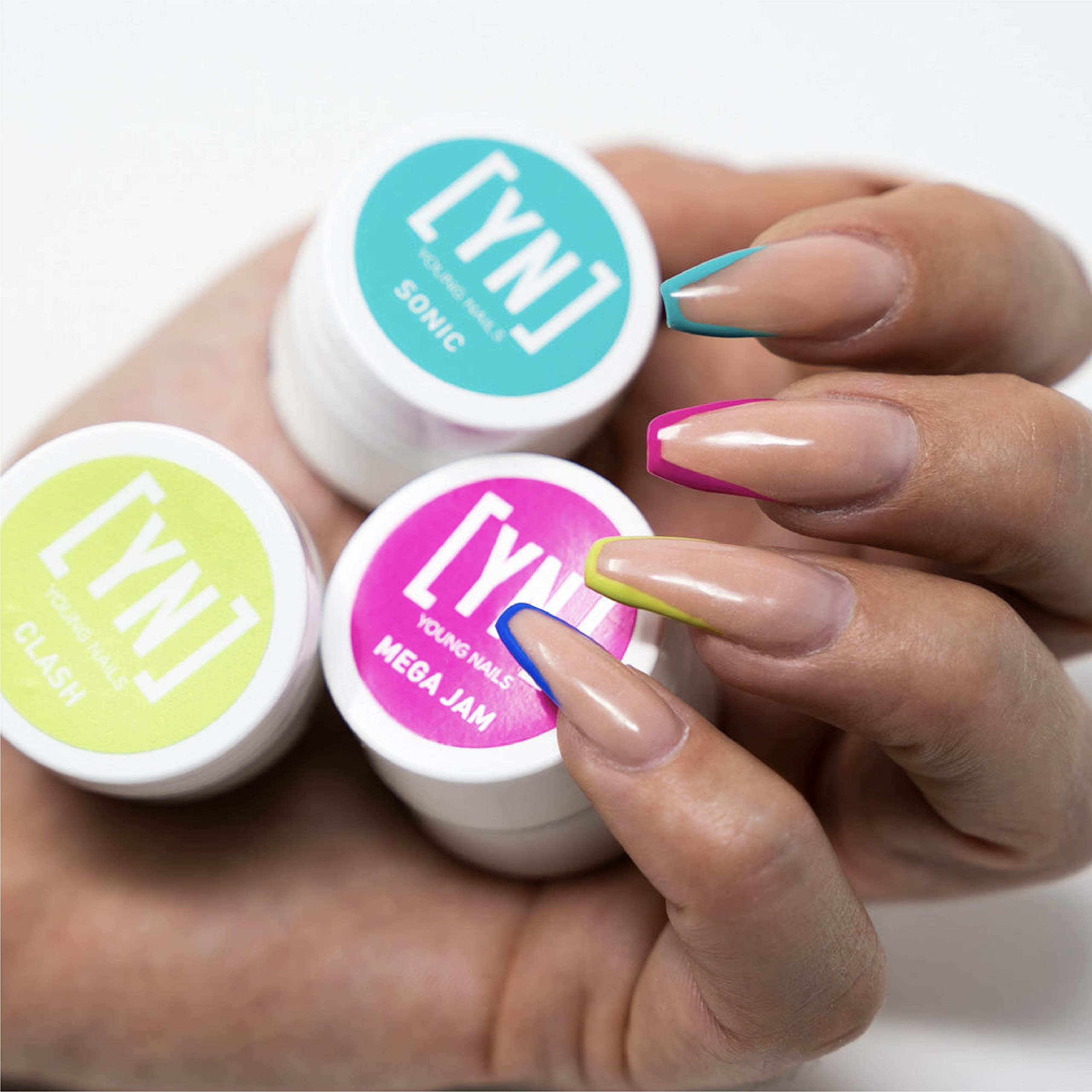 Young Nails line art on natural and artificial nails with precise control