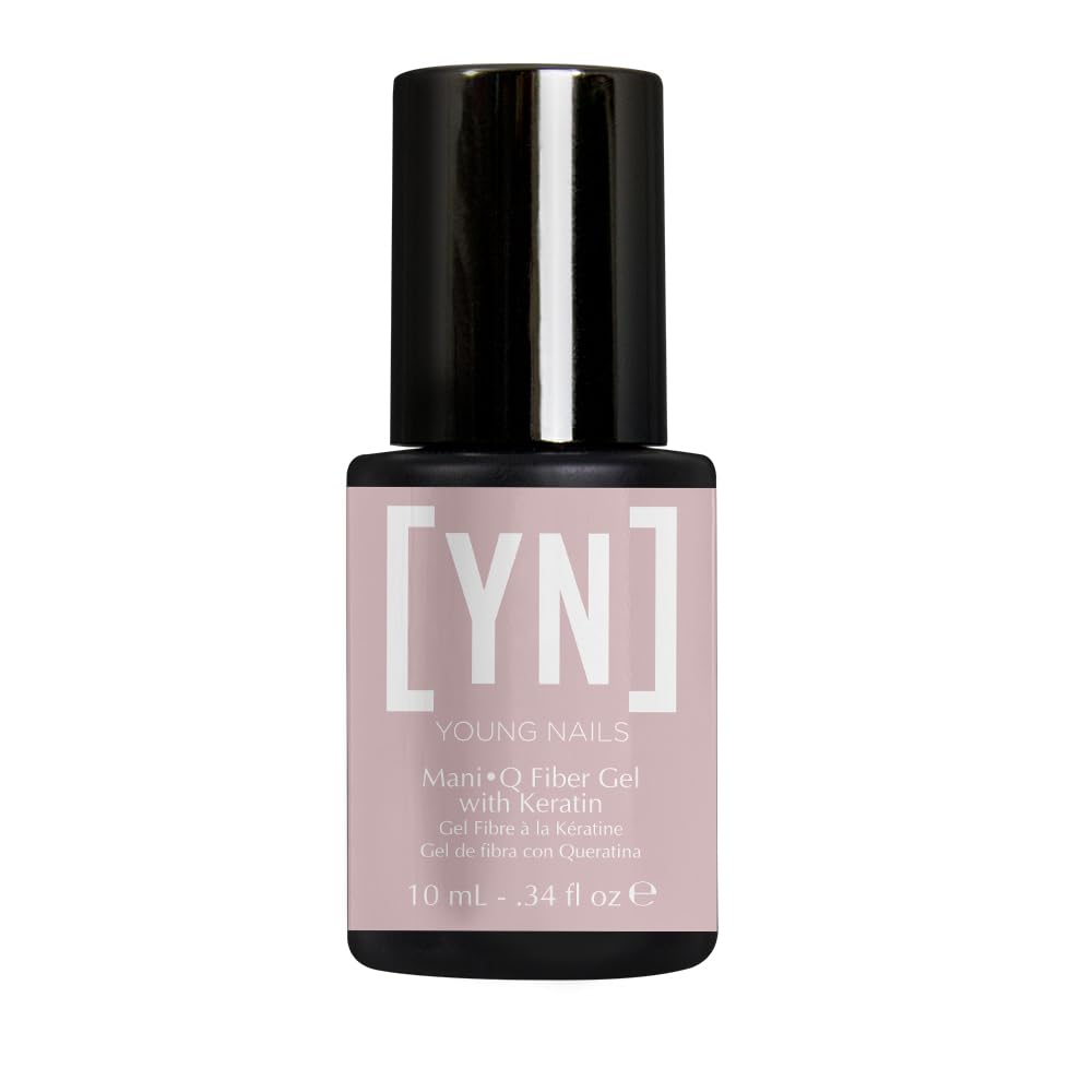Young Nails ManiQ Fiber Gel with Keratin in nude cover glides on smoothly for natural-looking nails