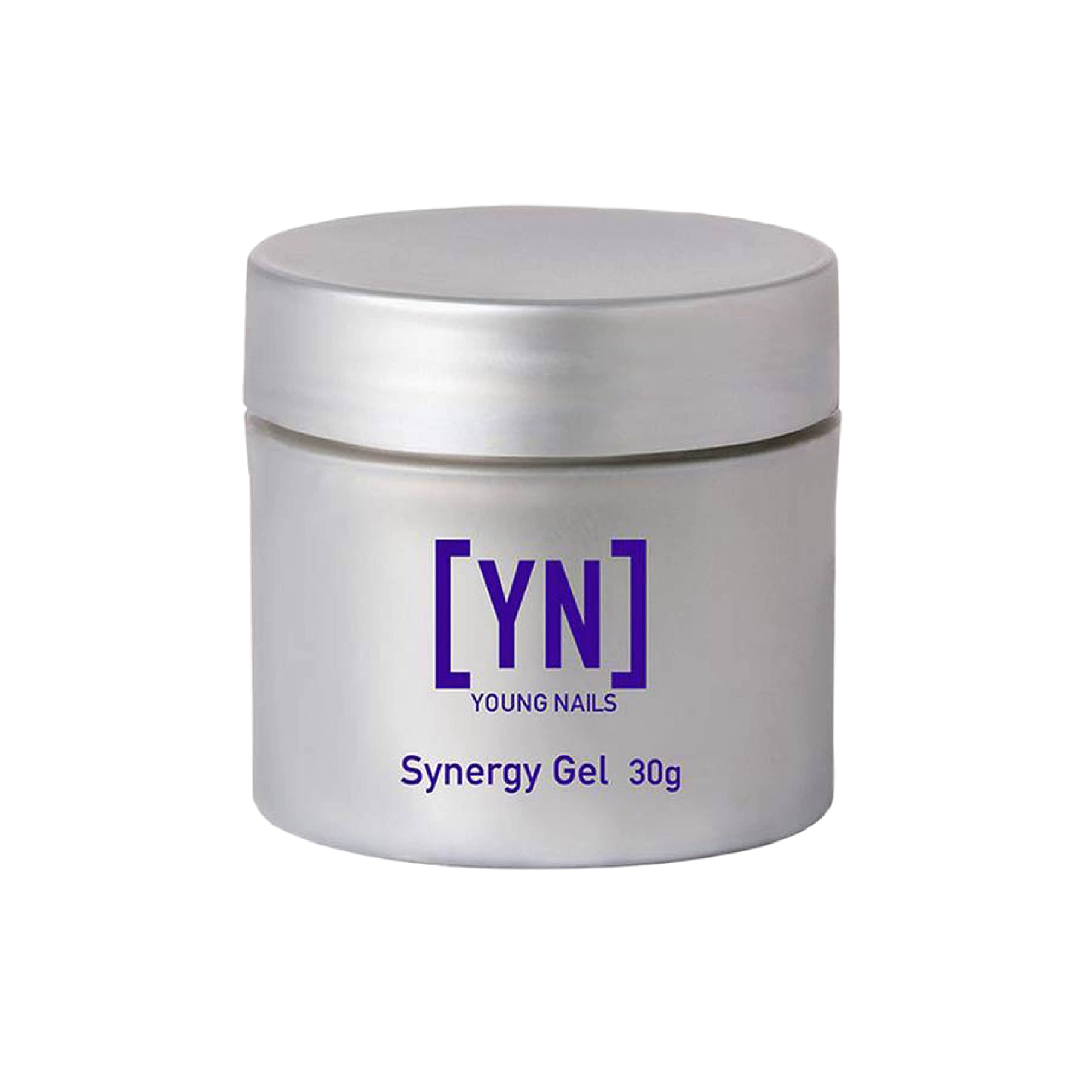 Young Nails Synergy Base Gel application for a smooth foundation and lasting adhesion.