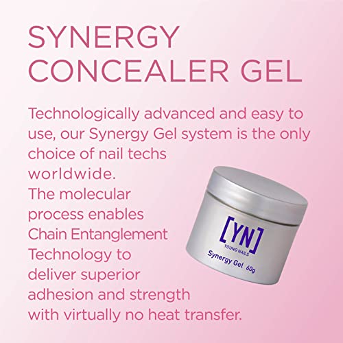 Young Nails Synergy Concealer Gel builder layer showing even, controllable structure.