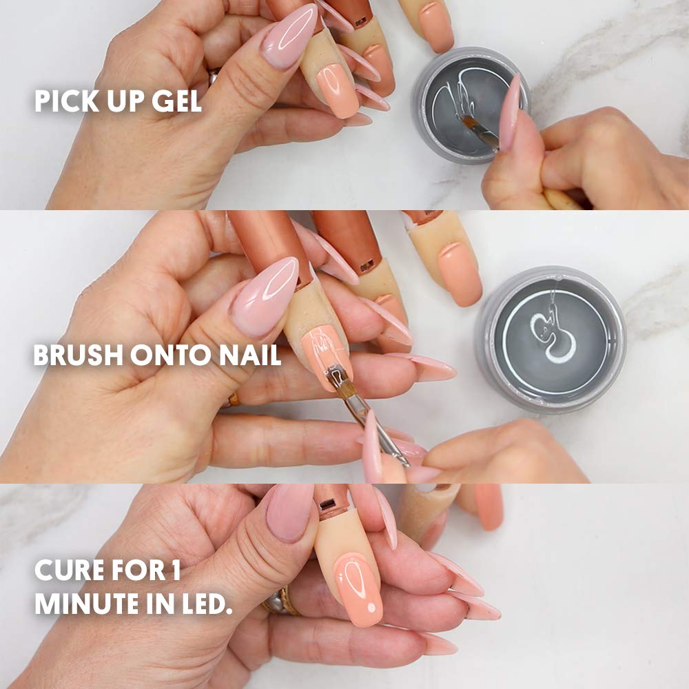Young Nails Synergy flex gel overlay delivering quick, smooth application.