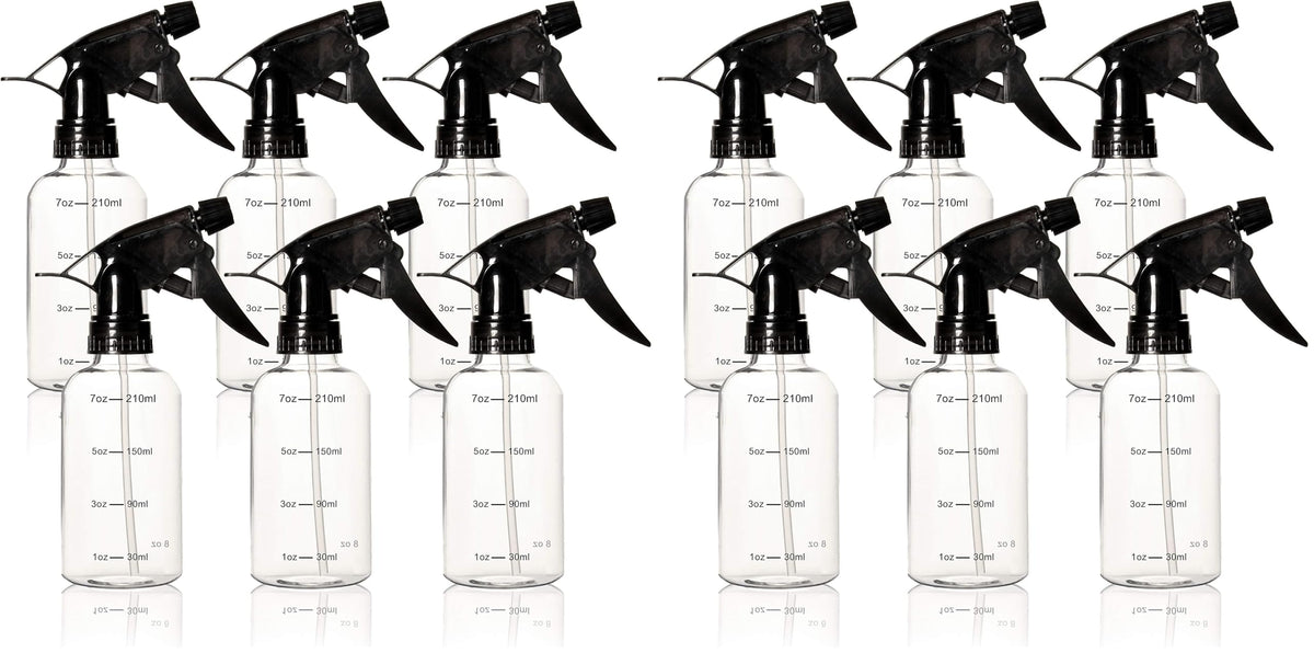 Youngever 12-pack 8oz spray bottles ready for versatile home use.